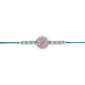 Designer Bhaiya Bhabhi Hanging Lumba Rakhi Combo Set for Rakshabhandan  4