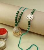 Designer Bhaiya Bhabhi Hanging Lumba Rakhi Combo Set for Rakshabhandan 