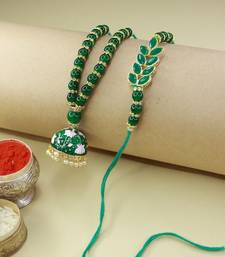 Designer Bhaiya Bhabhi Hanging Lumba Rakhi Combo Set for Rakshabhandan 