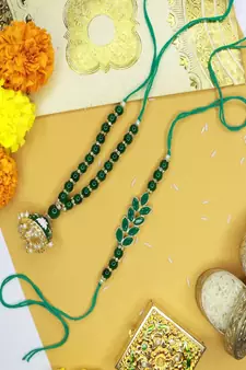 Designer Bhaiya Bhabhi Hanging Lumba Rakhi Combo Set for Rakshabhandan 