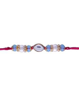 Ethnic Designer Pearl Beads Studded for MenBrother Bhaiya for Rakshabhandan  1