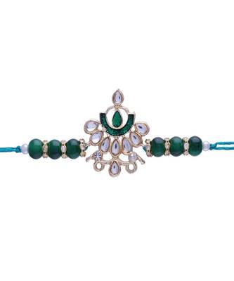 Designer Bhaiya Bhabhi Hanging Lumba Rakhi Combo Set for Rakshabhandan  4