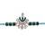 Designer Bhaiya Bhabhi Hanging Lumba Rakhi Combo Set for Rakshabhandan (R066GCO)