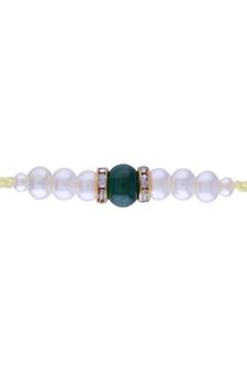 Ethnic Designer Pearl Beads Studded for MenBrother Bhaiya for Rakshabhandan (R086G)