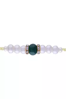 Ethnic Designer Pearl Beads Studded for MenBrother Bhaiya for Rakshabhandan (R086G)