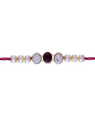 Ethnic Designer Pearl Beads Studded for MenBrother Bhaiya for Rakshabhandan  1
