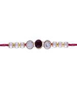 Ethnic Designer Pearl Beads Studded for MenBrother Bhaiya for Rakshabhandan 