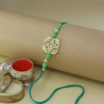 Ethnic Designer Pearl Beads Studded for MenBrother Bhaiya for Rakshabhandan  1