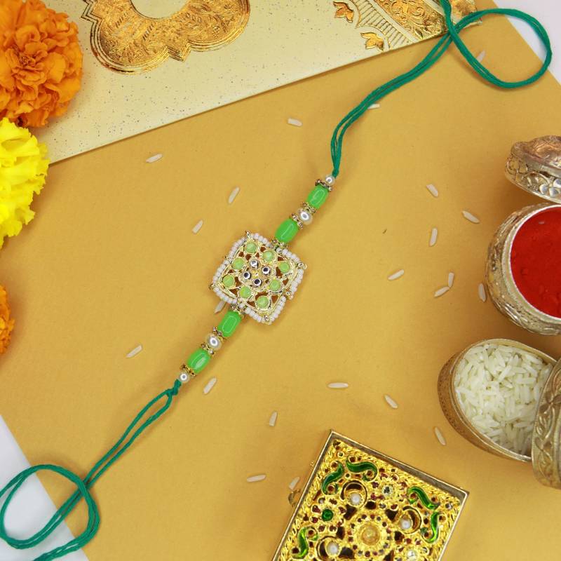 Ethnic Designer Pearl Beads Studded for MenBrother Bhaiya for Rakshabhandan 