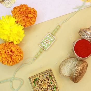 Ethnic Designer Pearl Beads Studded for MenBrother Bhaiya for Rakshabhandan  2