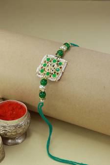 Ethnic Designer Pearl Beads Studded for MenBrother Bhaiya for Rakshabhandan (R075G)