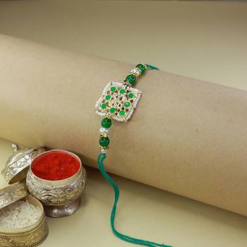 Ethnic Designer Pearl Beads Studded for MenBrother Bhaiya for Rakshabhandan  1