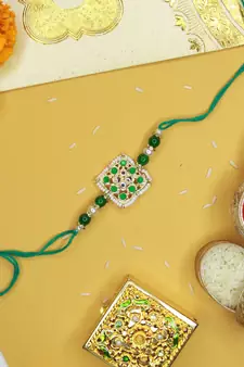 Ethnic Designer Pearl Beads Studded for MenBrother Bhaiya for Rakshabhandan 