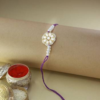 Ethnic Designer Pearl Beads Studded for MenBrother Bhaiya for Rakshabhandan  1