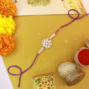 Ethnic Designer Pearl Beads Studded for MenBrother Bhaiya for Rakshabhandan  2