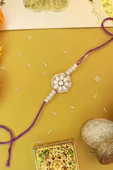 Ethnic Designer Pearl Beads Studded for MenBrother Bhaiya for Rakshabhandan 