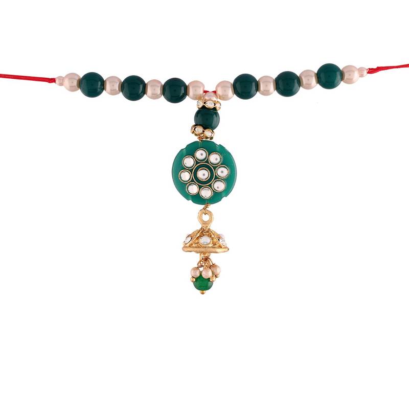 Designer Bhaiya Bhabhi Hanging Lumba Rakhi for Rakshabhandan Special (R019L)