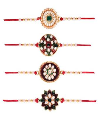 Gold Plated Ethnic Designer Pearl Kundan for BrotherMen 1