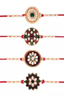 Gold Plated Ethnic Designer Pearl Kundan for BrotherMen