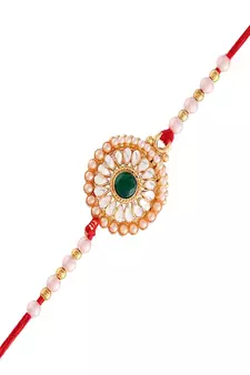 Gold Plated Ethnic Designer Pearl Kundan for BrotherMen