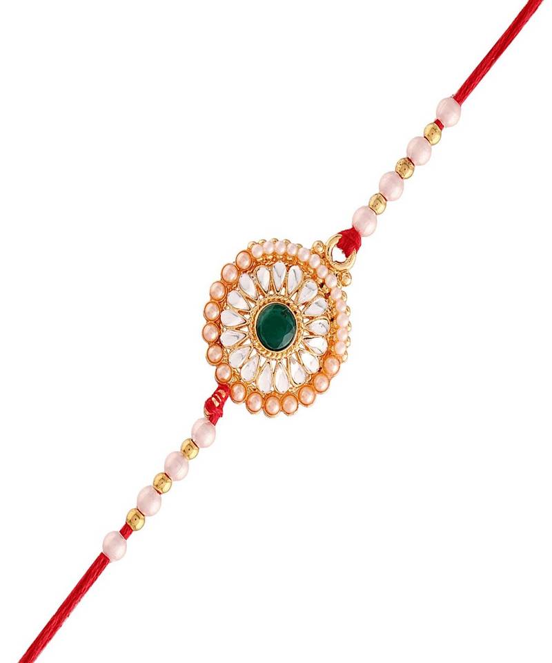 Gold Plated Ethnic Designer Pearl Kundan for BrotherMen