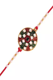 Gold Plated Ethnic Designer Pearl Kundan for BrotherMen