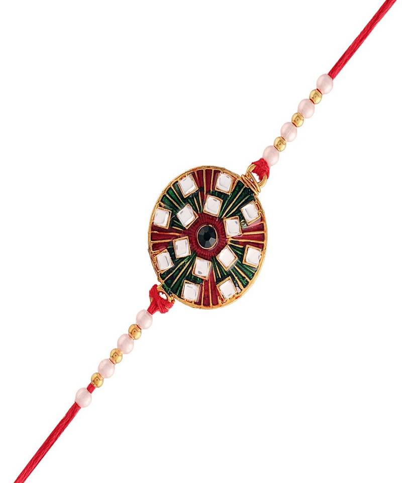Gold Plated Ethnic Designer Pearl Kundan for BrotherMen