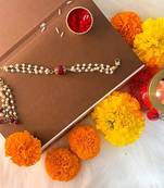 Designer Bhaiya Bhabhi Hanging Lumba Rakhi Combo Set for Rakshabhandan Special (R009CO)