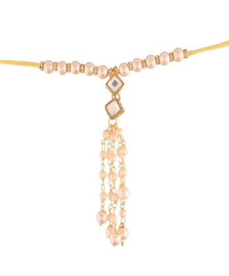 Traditional Kundan Pearl Studded Lumba Rakhi for Bhabhi  5