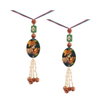 Traditional Hanging Printed Lumba Rakhi for Bhabhi  1