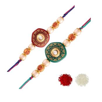 Ethnic Designer Pearl Beads Studded for MenBrother Bhaiya  1