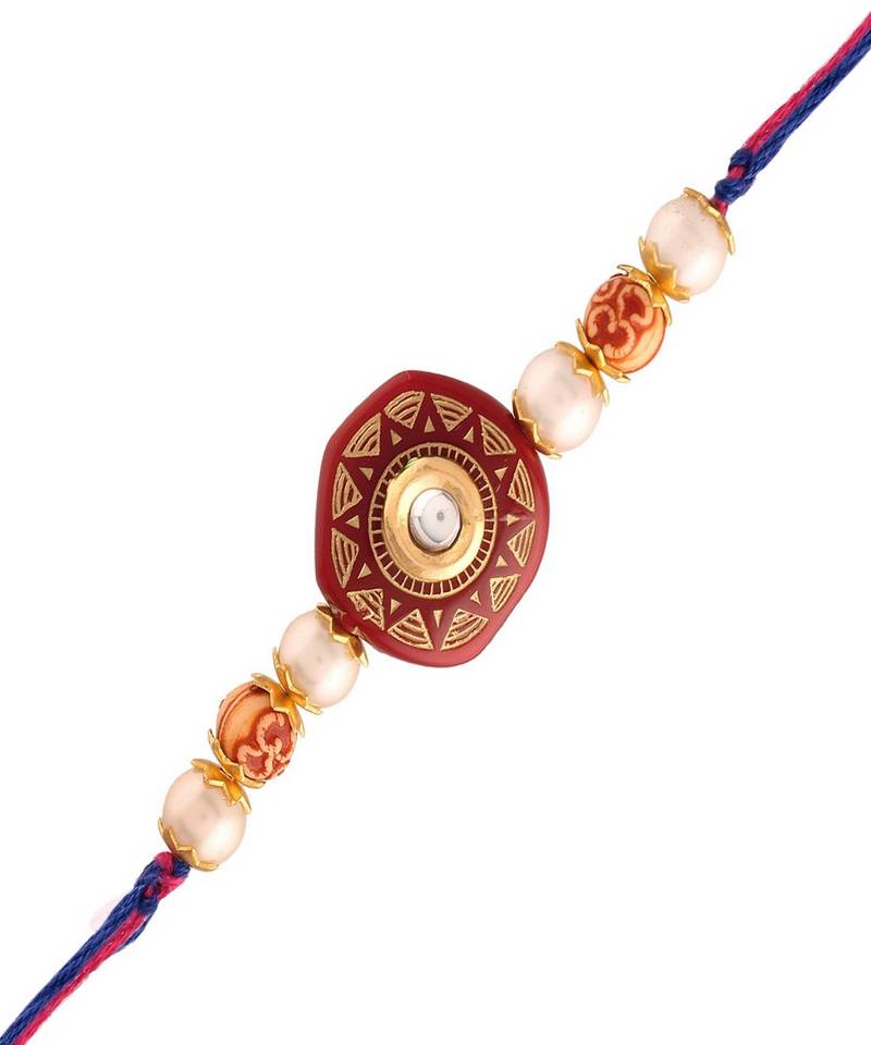 Ethnic Designer Pearl Beads Studded for MenBrother Bhaiya 