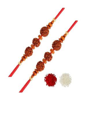 Ethnic Rudraksha with Roli Chawal for MenBrother Bhaiya  1