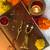 Gold Plated Jhumki Style Bhaiya Bhabhi Rakhi Set (R612CO)