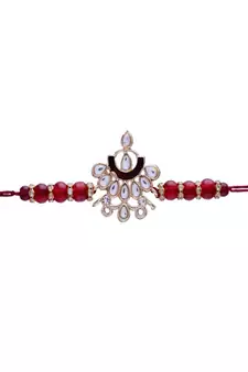 Gold Plated Ethnic Designer Enamel Pearl Beads for BrotherMen 