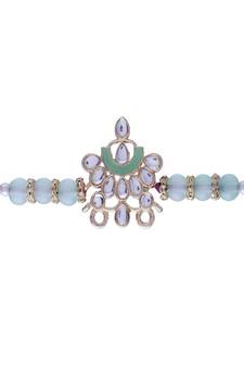 Gold Plated Ethnic Designer Enamel Pearl Beads for BrotherMen (R066Min)