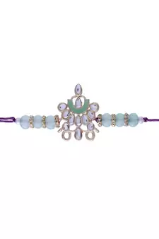 Gold Plated Ethnic Designer Enamel Pearl Beads for BrotherMen 