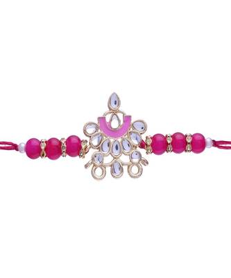 Gold Plated Ethnic Designer Enamel Pearl Beads for BrotherMen  1