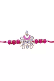 Gold Plated Ethnic Designer Enamel Pearl Beads for BrotherMen 