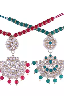 Rakshabhandan Special Designer Pearl Hanging Floral Lumba Rakhi for Bhabhi 