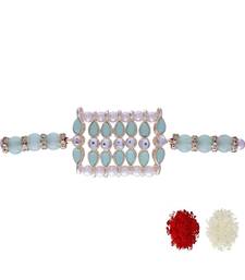 Rakshabhandan Special Designer Kundan & Pearl Studded Rakhi for BrotherMen 
