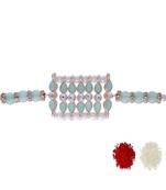 Rakshabhandan Special Designer Kundan & Pearl Studded Rakhi for BrotherMen 