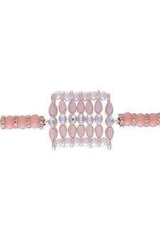 Rakshabhandan Special Designer Kundan & Pearl Studded Rakhi for BrotherMen (R069Pe)