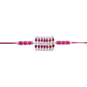 Rakshabhandan Special Designer Kundan & Pearl Studded Rakhi for BrotherMen  2