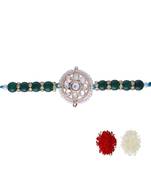 Rakshabhandan Special Designer Kundan & Pearl Studded Rakhi for BrotherMen 