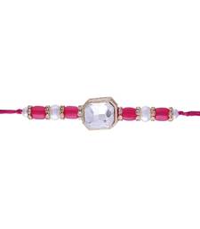 Rakshabhandan Special Designer Kundan & Pearl Studded Rakhi for BrotherMen 