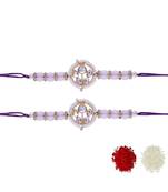 Rakshabhandan Special Designer Kundan & Pearl Studded Rakhi for BrotherMen 