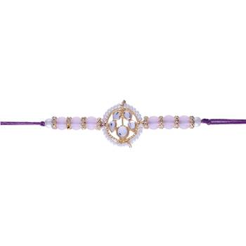 Rakshabhandan Special Designer Kundan & Pearl Studded Rakhi for BrotherMen  2
