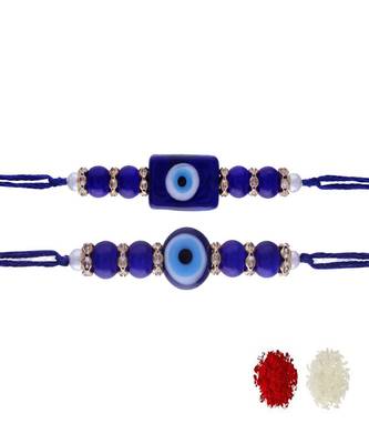 Rakshabhandan Special Designer Pearl Rakhi Set With Roli Chawal for BrotherMen  1
