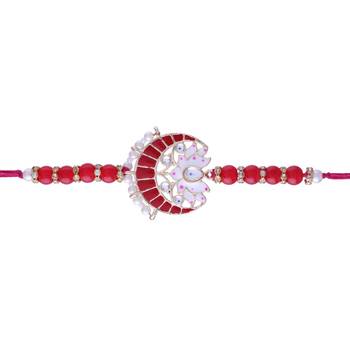 Rakshabhandan Special Designer Meenakari Pearl Rakhi for BrotherMen  1